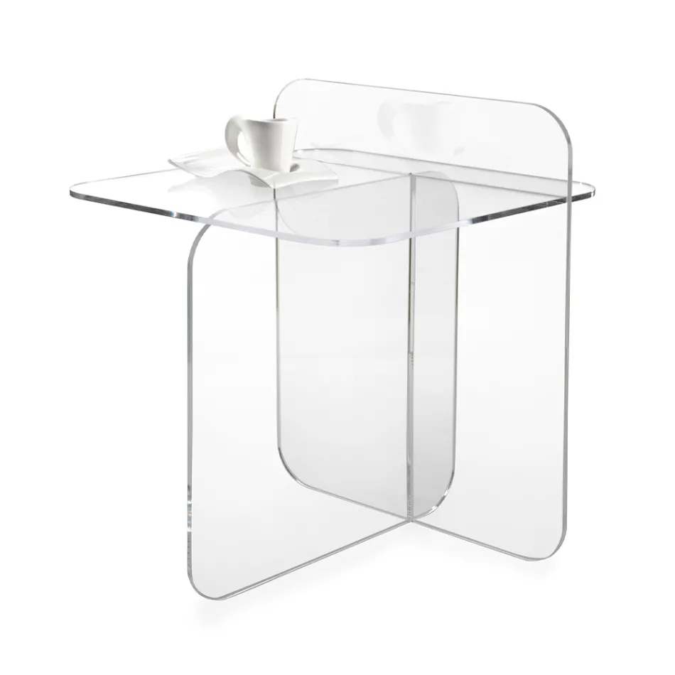 طاولة قهوة عصرية من زجاج شبكي لغرفة المعيشة، صنع في إيطاليا - أرييل Viadurini