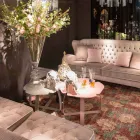 طاولة قهوة معدنية معاصرة مقطوعة بالليزر على شكل زهرة أندي Viadurini