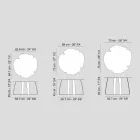 طاولة قهوة معدنية معاصرة مقطوعة بالليزر على شكل زهرة أندي Viadurini