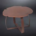 طاولة قهوة معدنية معاصرة مقطوعة بالليزر على شكل زهرة أندي Viadurini