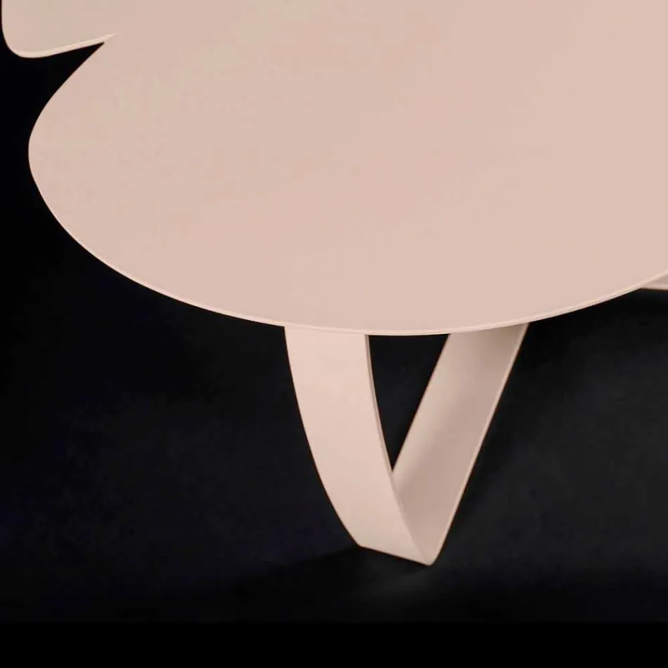 طاولة قهوة معدنية معاصرة مقطوعة بالليزر على شكل زهرة أندي Viadurini