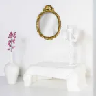 طاولة قهوة معاصرة من زجاج شبكي مغطى بطبقة من آسيا، مصنوعة في إيطاليا Viadurini