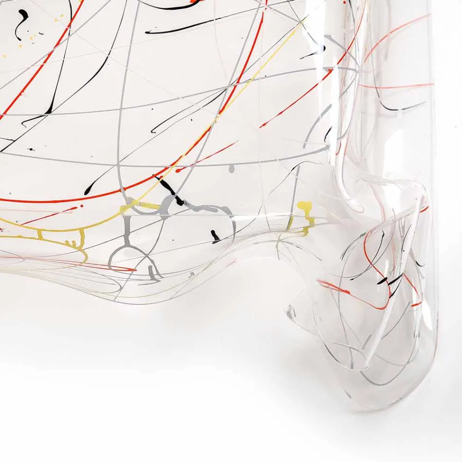 طاولة قهوة حديثة من زجاج شبكي مصنوعة في إيطاليا وآسيا Viadurini