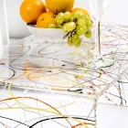 طاولة قهوة عصرية من زجاج شبكي، صنع في إيطاليا - فيشي Viadurini