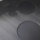 طاولة قهوة سوداء معاصرة مصنوعة من خشب الصنوبر المصقول ليلي Viadurini