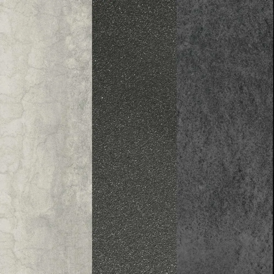 طاولة قهوة معدنية بيضاوية لغرفة المعيشة وسطح سيراميك ثنائي اللون - كوماكيو Viadurini