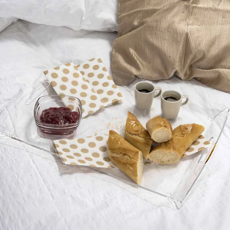 طاولة قهوة بتصميم شفاف من أوليفيا مصنوعة في إيطاليا Viadurini