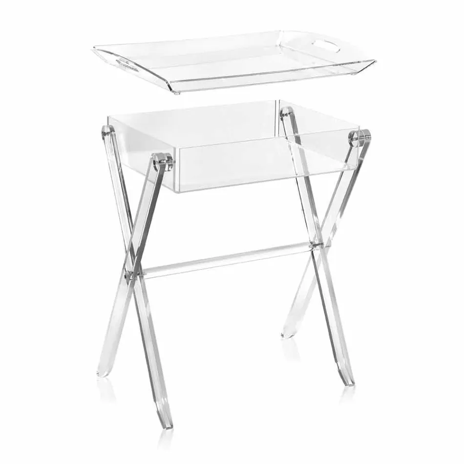 طاولة قهوة بتصميم شفاف من أوليفيا مصنوعة في إيطاليا Viadurini