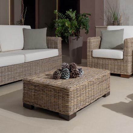 طاولة قهوة للحديقة - بوف باللون الرمادي كوبو مع وسادة - سيريس Viadurini