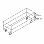 طاولة قهوة مستطيلة من الزجاج فائق الخفة مع أدراج، صنعت في إيطاليا - جانزو Viadurini