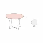 طاولة قهوة دائرية بسطح Hpl صنع في إيطاليا - مينا Viadurini