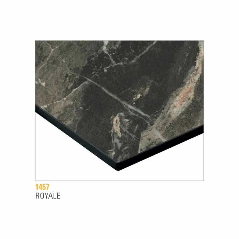 طاولة قهوة دائرية بسطح Hpl صنع في إيطاليا - مينا Viadurini