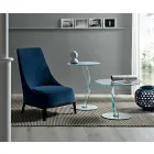 طاولة قهوة بتصميم دائري من زجاج شفاف للغاية، صنع في إيطاليا - أكا Viadurini