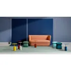 طاولة قهوة دائرية من صفائح معدنية ملونة بتصميم عصري - كوكتيل Viadurini