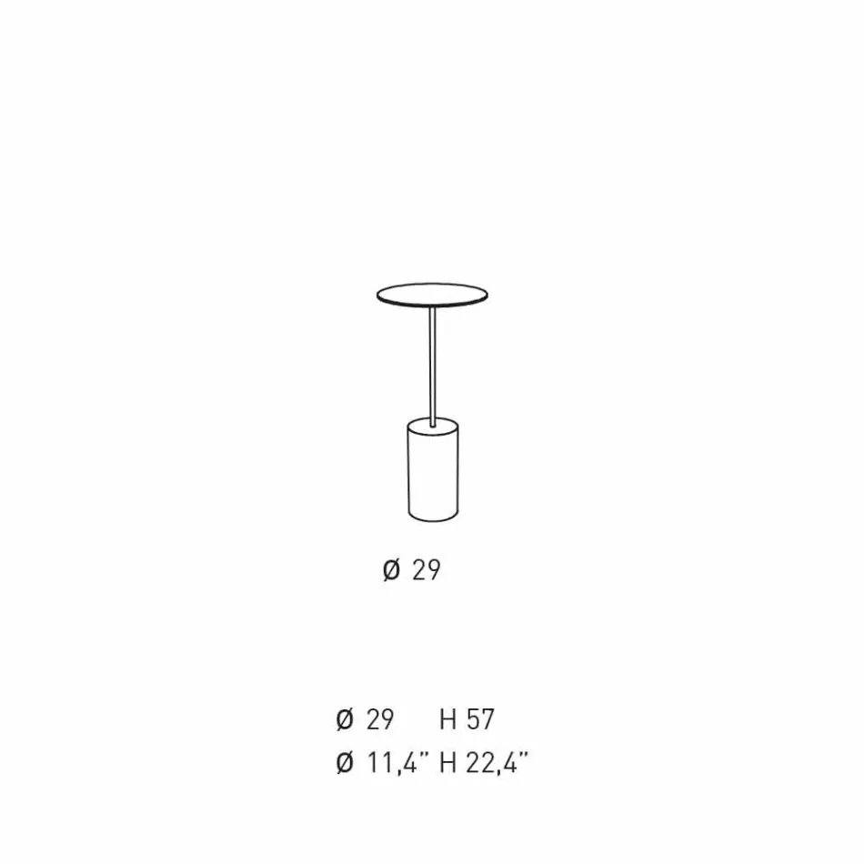 طاولة قهوة دائرية من صفائح معدنية ملونة بتصميم عصري - كوكتيل Viadurini