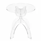 طاولة قهوة بتصميم دائري، مصنوعة من مادة PMMA الشفافة Viadurini