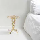 طاولة قهوة دائرية قطر 36 سم تصميم جانيس متعدد الألوان، صنع في إيطاليا Viadurini