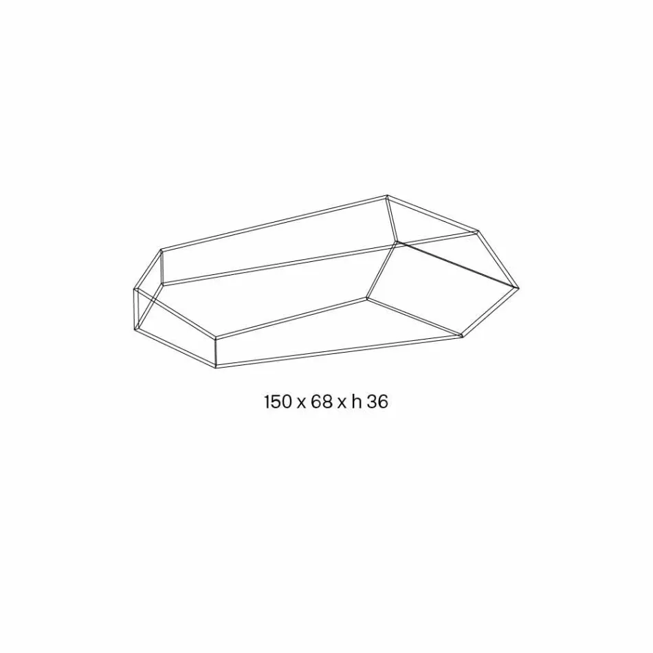 طاولة قهوة مُشكَّلة من زجاج خفيف الوزن أو مُدخَّن، صُنعت في إيطاليا - نيوك Viadurini