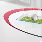 طاولة قهوة بسطح زجاجي وطباعة شاشة مصنوعة في إيطاليا - كامباري Viadurini