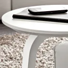 طاولة قهوة من خشب MDF مطلية بالورنيش بإطار من الخشب الصلب، صنعت في إيطاليا - توبيكو Viadurini