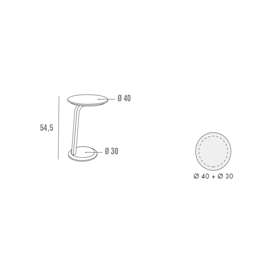 طاولة قهوة من خشب MDF مطلية بالورنيش بإطار من الخشب الصلب، صنعت في إيطاليا - توبيكو Viadurini