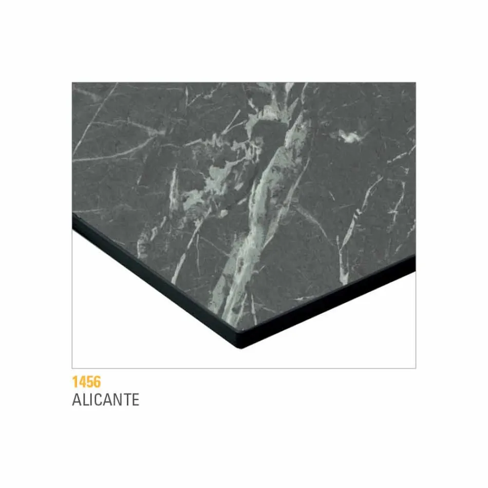 طاولة قهوة من المعدن المطلي مع سطح من Hpl صنع في إيطاليا - نومبو Viadurini