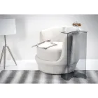 طاولة قهوة من زجاج شبكي شفاف أو ملون، صنع في إيطاليا - Tabli Viadurini