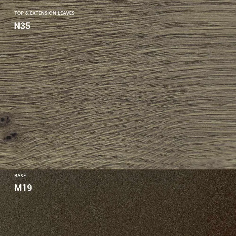 طاولة قهوة قابلة للتحويل مصنوعة من المعدن والخشب في إيطاليا - فينيريس Viadurini