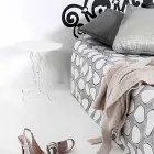 طاولة قهوة دائرية بيضاء قطر 36 سم تصميم عصري من جانيس، صنع في إيطاليا Viadurini