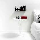 طاولة قهوة دائرية بيضاء قطر 50 سم تصميم عصري من جانيس، صنع في إيطاليا Viadurini