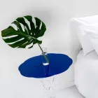 طاولة قهوة دائرية زرقاء قطر 50 سم تصميم عصري من جانيس، صنع في إيطاليا Viadurini