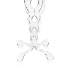 طاولة قهوة دائرية من زجاج شبكي شفاف، مقاسين - فوسفوري Viadurini