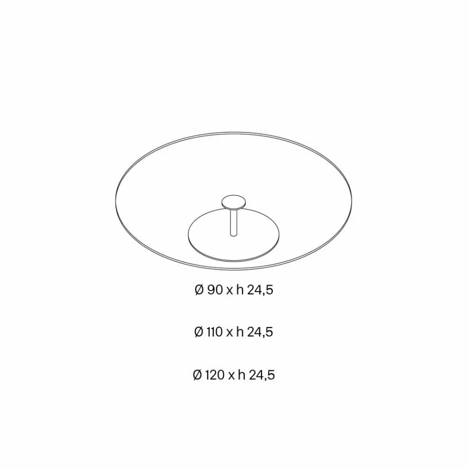 طاولة قهوة مستديرة من زجاج شفاف للغاية - جيوفانينو Viadurini