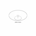 طاولة قهوة مستديرة من زجاج شفاف للغاية - جيوفانينو Viadurini