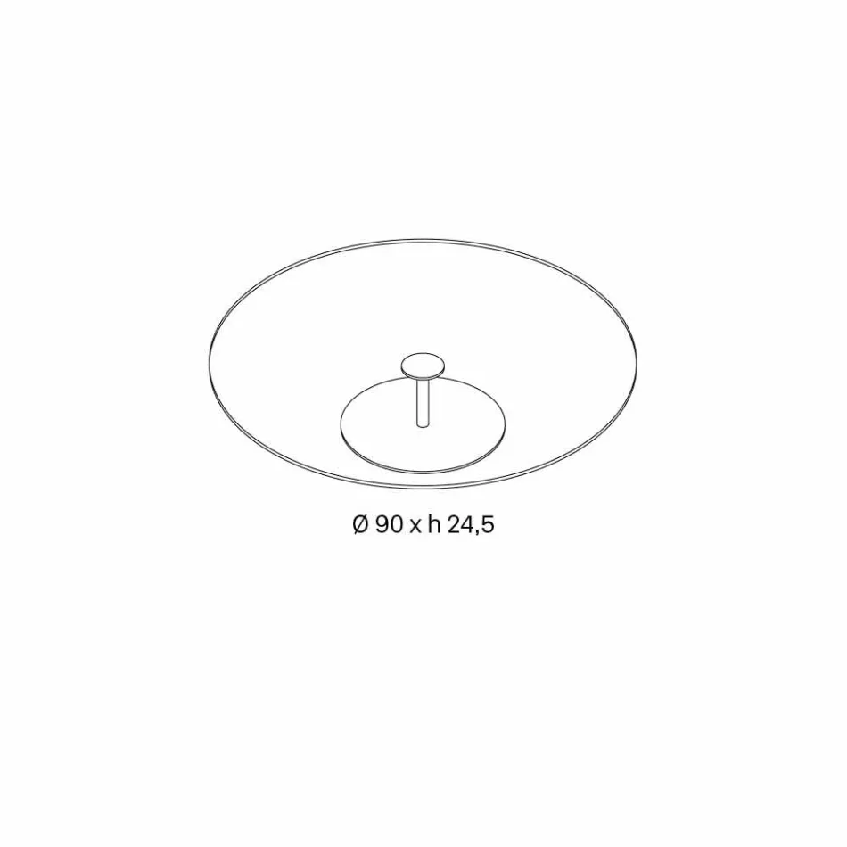 طاولة قهوة مستديرة من زجاج شفاف للغاية - جيوفانينو Viadurini