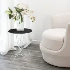 طاولة قهوة دائرية سوداء قطر 36 سم تصميم عصري من جانيس، صنع في إيطاليا Viadurini