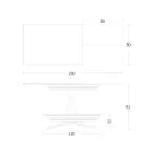 طاولة قهوة قابلة للتحويل مع ارتفاع قابل للتعديل حتى 82 سم صنع في إيطاليا - عجلة Viadurini