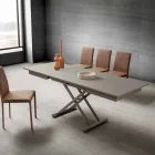 طاولة قهوة قابلة للتحويل لغرفة المعيشة مصنوعة من فينيكس ومعدن، صنعت في إيطاليا - شيانو Viadurini