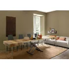 طاولة قهوة بتصميم قابل للتحويل من الخشب والمعدن الأسود، صنع في إيطاليا - نيفيريو Viadurini