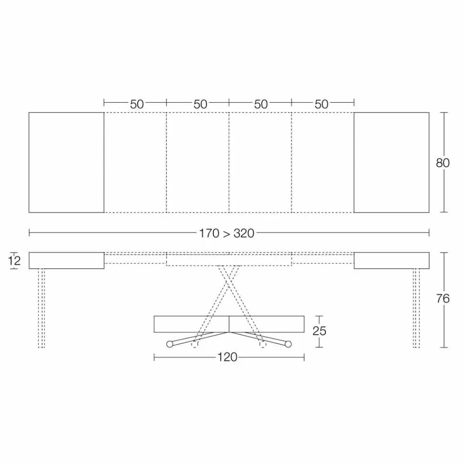 طاولة قهوة بتصميم قابل للتحويل من الخشب والمعدن الأسود، صنع في إيطاليا - نيفيريو Viadurini