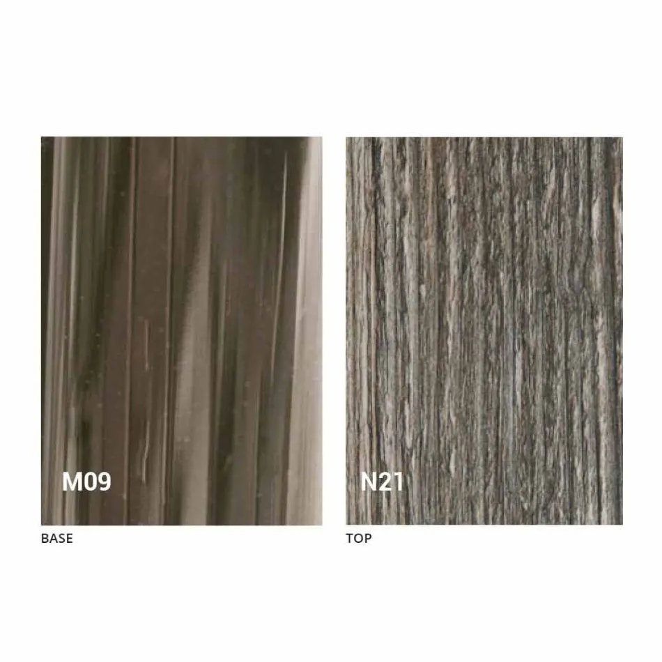 طاولة قهوة بتصميم قابل للتحويل من الخشب والمعدن الأسود، صنع في إيطاليا - نيفيريو Viadurini