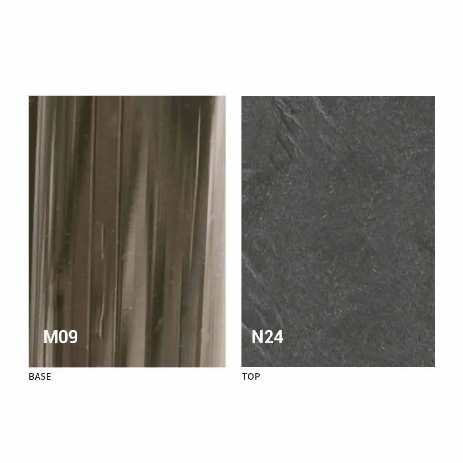 طاولة قهوة بتصميم قابل للتحويل من الخشب والمعدن الأسود، صنع في إيطاليا - نيفيريو Viadurini