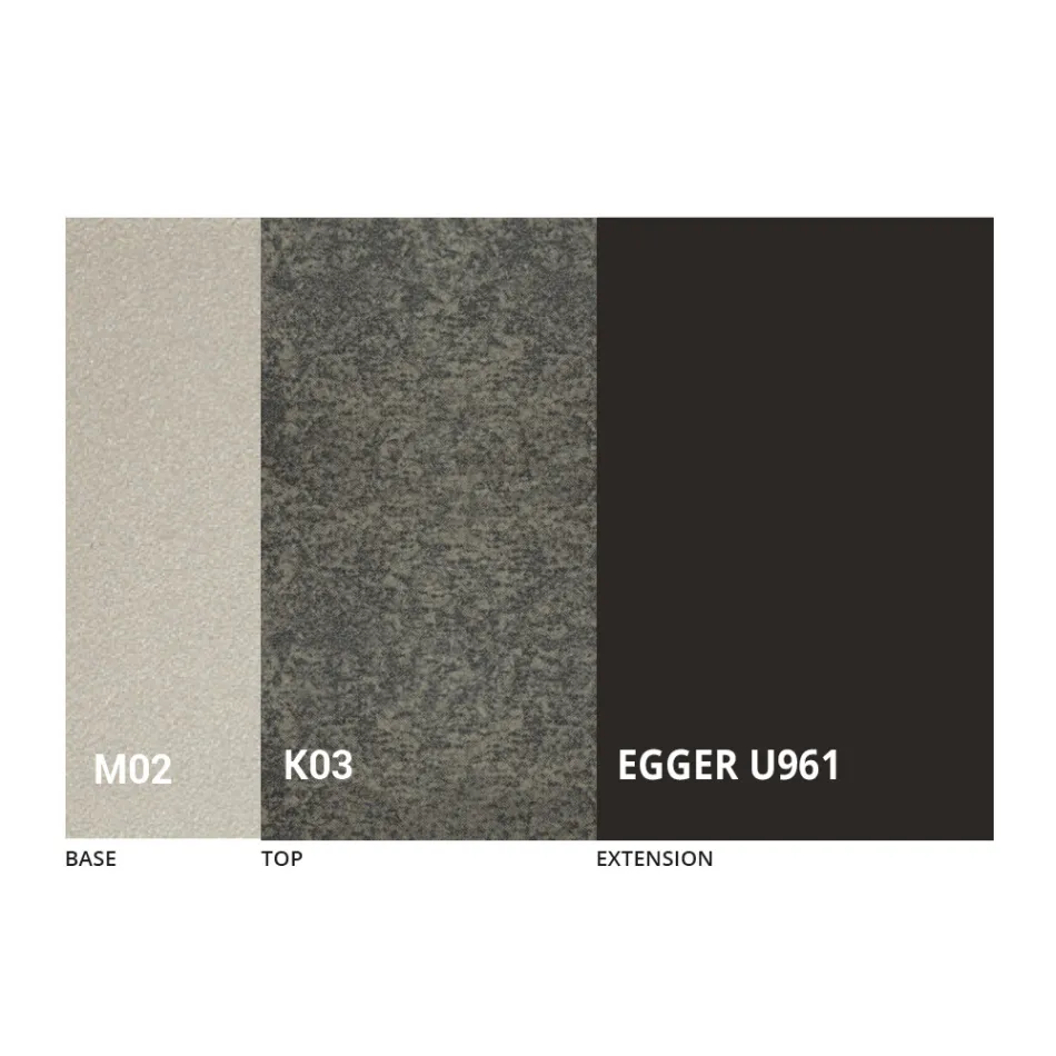 طاولة قهوة قابلة للتحويل بتصميم معدني وسيراميكي، صنع في إيطاليا - زحل Viadurini