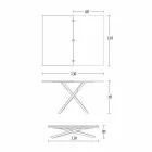 طاولة قهوة قابلة للتحويل إلى طاولة طعام بسطح خشبي وقاعدة معدنية - لون خوخي Viadurini