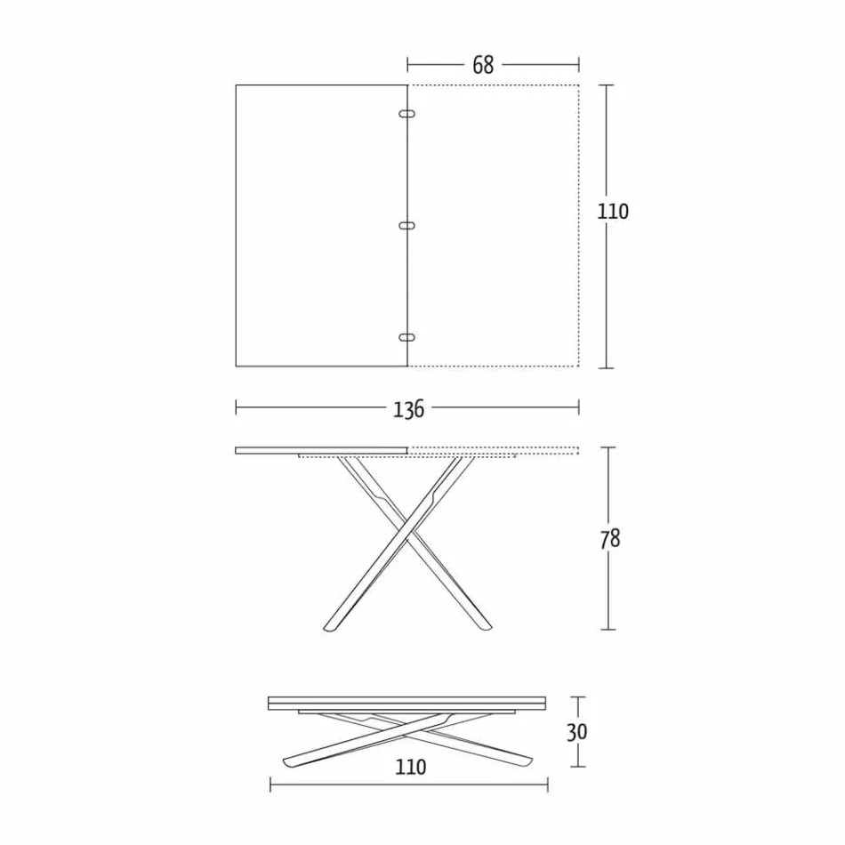 طاولة قهوة قابلة للتحويل إلى طاولة طعام بسطح خشبي وقاعدة معدنية - لون خوخي Viadurini