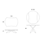 طاولة قهوة قابلة للتحويل مصنوعة من المعدن والزجاج - طاولة غرفة المعيشة - جيوردانو Viadurini