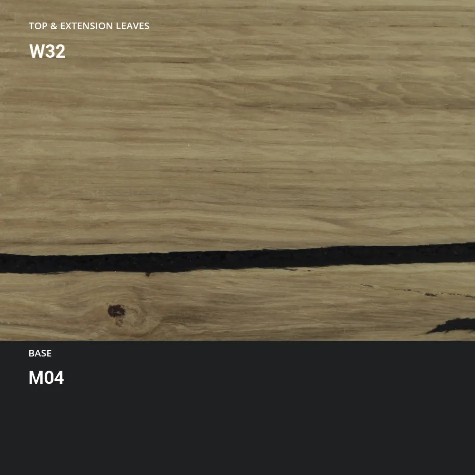 طاولة قهوة قابلة للتحويل مصنوعة من المعدن والخشب في إيطاليا - بولاريس Viadurini