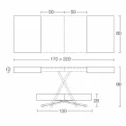 طاولة قهوة عصرية قابلة للتحويل بسطح بتصميم مالطا، صنع في إيطاليا - باتروكلس Viadurini