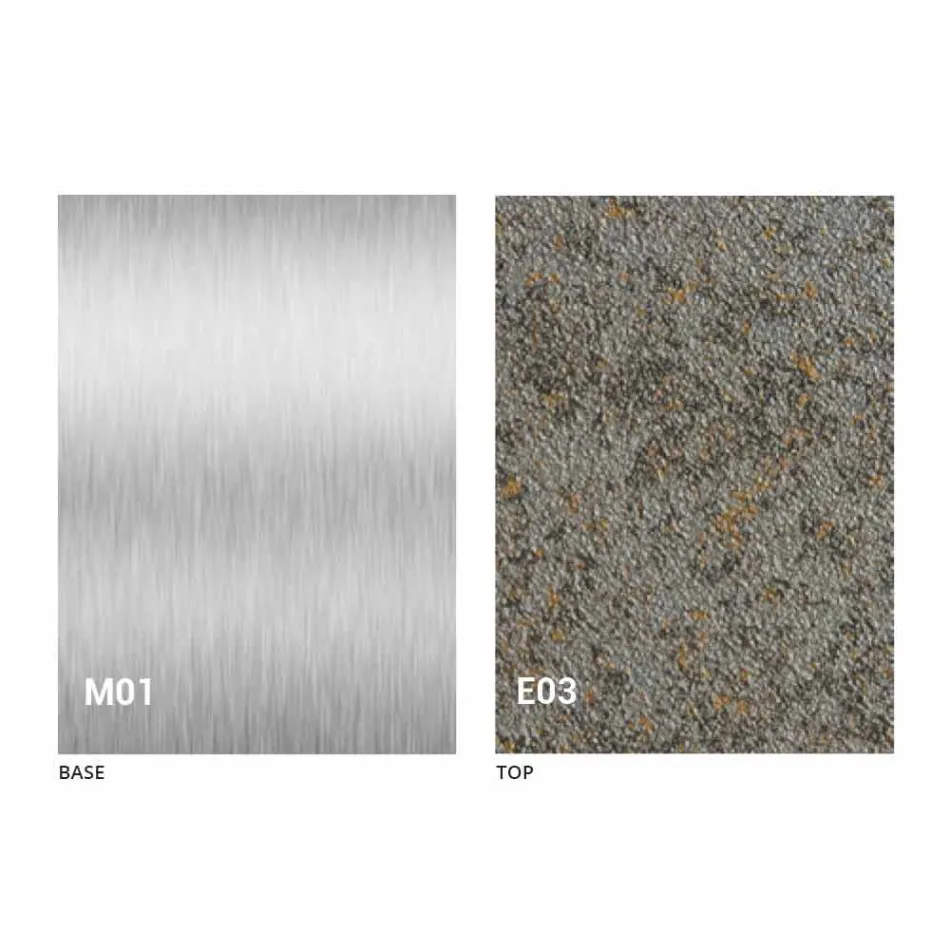 طاولة قهوة عصرية قابلة للتحويل مع سطح بتأثير الملاط، صنع في إيطاليا - سالومون Viadurini