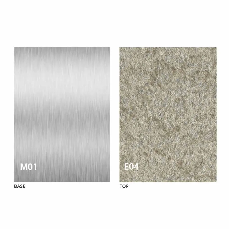 طاولة قهوة عصرية قابلة للتحويل مع سطح بتأثير الملاط، صنع في إيطاليا - سالومون Viadurini